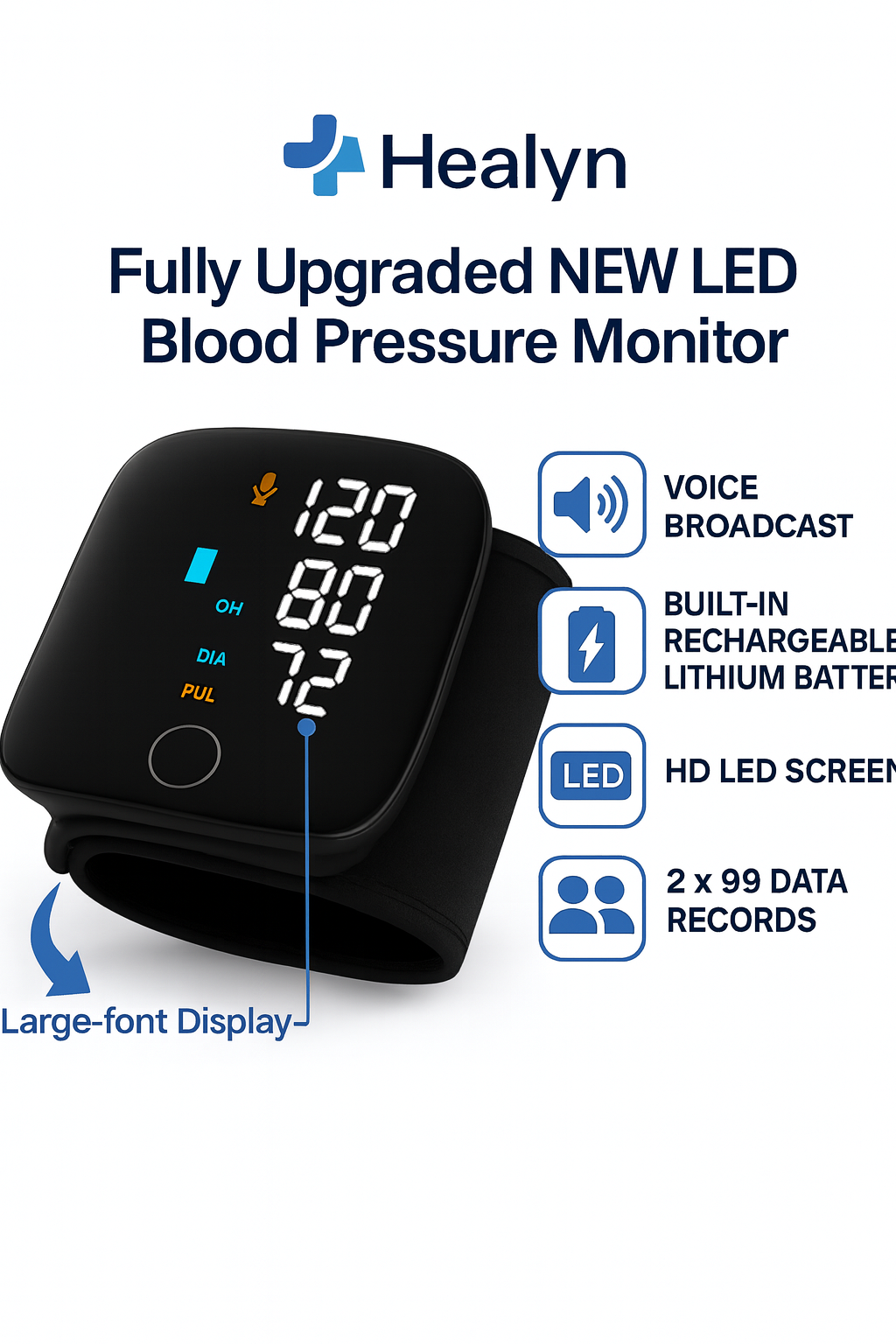 Healyn™ VitaSync Clinical-Grade BP Monitor