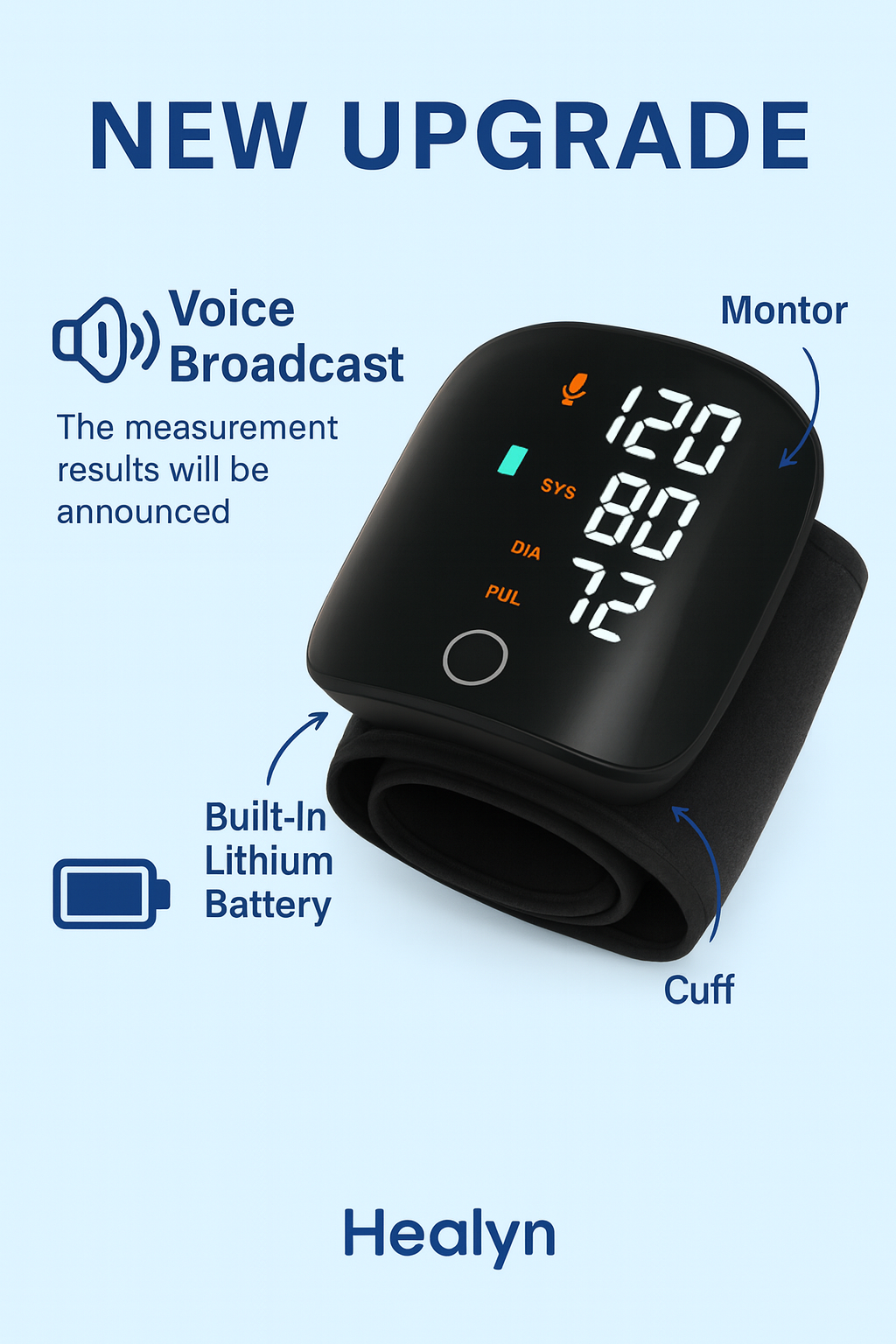 Healyn™ VitaSync Clinical-Grade BP Monitor